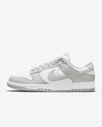 Nike - Dunk Low Retro Trainers/ Fog Leather - Lyst