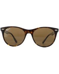 Ray-Ban - Sunglasses Wayfarer Ii Rb2185 902/57 Striped Havana Polarized - Lyst