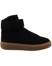 PUMA - Platform Mid Ow Strap Leather Lace Up Trainers 364588 03 Leather (Archived) - Lyst