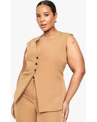 Boohoo - Plus Cinched Waist Waistcoat - Lyst