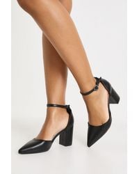 Boohoo - 2 Part Court Block Heels - Lyst