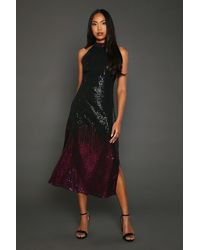 PRINCIPLES - Ombre Sequin Halterneck Midi Dress - Lyst