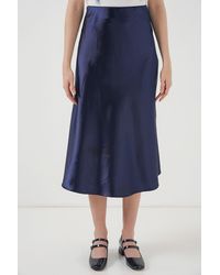 Bigdart - Satin A-Line Elastic Waist Midi Skirt - Lyst