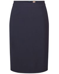 BOSS - Damesrok Vilea In Blauw - Lyst