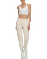DKNY - Rhinestone Layered Outline Logo Jogger Stone - Lyst