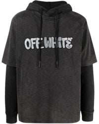 Off-White c/o Virgil Abloh - Gm Vintage Double Sleeve Hoodie Cotton - Lyst