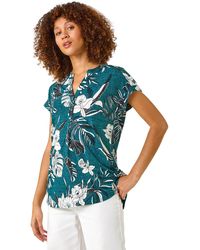 Roman - Textured Floral Print Overshirt - Lyst