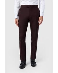 Antique Rogue - Flat Fronted Slim Fit Suit Trousers - Lyst