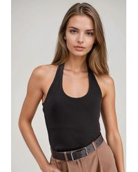 Hiccup - Fitted Halter Neck Knit Top - Lyst
