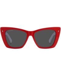 DSquared² - Icon Graue Linse Schwarze Sonnenbrille - Lyst