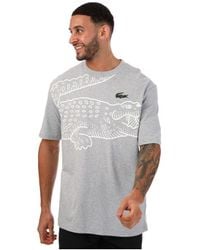 Lacoste - Large Croc Print T-Shirt - Lyst