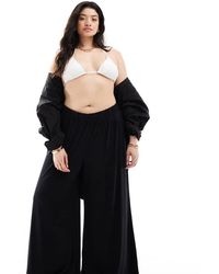 ASOS - Design Jersey Palazzo Beach Trouser - Lyst