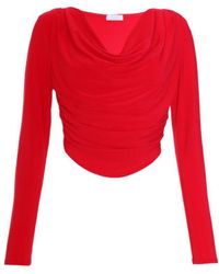 Quiz - Ruched Cowl Neck Top - Lyst