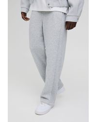 BoohooMAN - Straight Leg Pintuck Detail Jogger - Lyst
