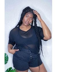 Urban Bliss - Curve Virgo Button Front Short - Lyst