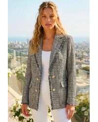 Roman - Boucle Frayed Edge Jacket - Lyst