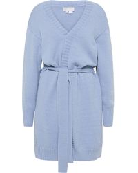 RISA - Gebreid Lang Vest Teylon - Lyst