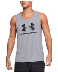 Under Armour - Sportstyle Logo Wicking Fitness Tank Top - Lyst
