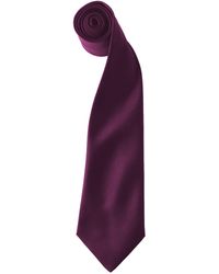 PREMIER - Colours Satin Clip Tie (Pack Of 2) (Aubergine) - Lyst