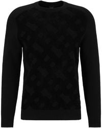 BOSS - Crew Neck Raglan Long Sleeve Regular Fit Sweater - Lyst