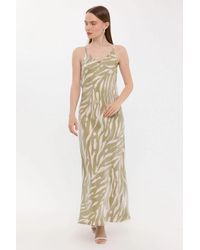 Hiccup - Abstract Print V-Neck Sleeveless Maxi Dress - Lyst