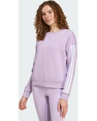adidas - Essentials 3-Stripes Fleece Sweatshirt - Lyst
