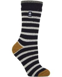 Heat Holders - Ladies Amara Two Tone Stripe Patterned Thermal Socks - Lyst