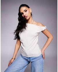 ASOS - One Shoulder Twist Detail Top - Lyst