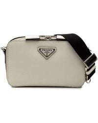Prada - Pre-Owned Saffiano Brique Crossbody - Lyst