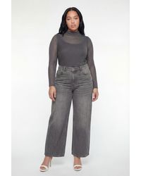 Boohoo - Plus 2-1 Layered High Neck Long Sleeve Top - Lyst