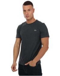 Lacoste - Gestreept Katoenen T-shirt Voor , Zwart - Lyst