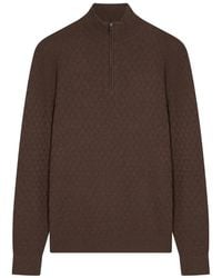 Ted Baker - Kurnle T Stitch Knitted Half Zip Sweater - Lyst