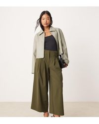 ASOS - Design Cropped Adjustable Tab Waist Trousers - Lyst
