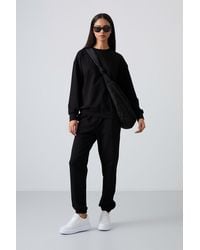 TOMMY LIFE - Oversized Sweatshirt And Elastic Hem Pants Set - Lyst