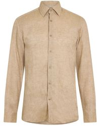 BOSS - Collared Neck Point Collar Long Sleeve Oxford Shirt - Lyst