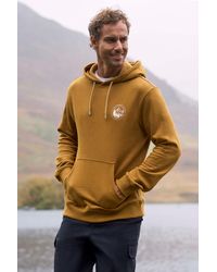 Mountain Warehouse - 'Sunrise Badge' Graphic Overhead Hoodie Drawcord Warm Pullover Cotton - Lyst