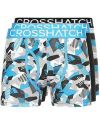 Crosshatch - Crystaline Boxer Shorts (Pack Of 3) (Malibu/ - Lyst