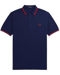 Fred Perry - Cherry Twin Tipped Collar French Poloshirt - Lyst