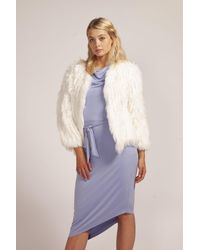 Jayley - Hand Knitted Faux Fur Jacket - Lyst