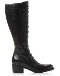 Dune - Ladies Pixie D Button Detail Leather Knee High Boots - Lyst