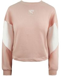 PUMA - Relaxed Fit Rebel Crew Neck Sweatshirt Jumper 583559 15 Cotton - Lyst