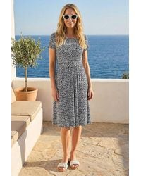 Roman - Petite Floral A-Line Stretch Dress - Lyst