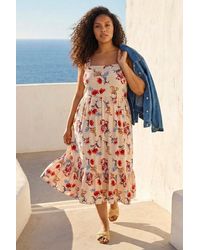Roman - Curve Ditsy Floral Strap Midi Dress - Lyst