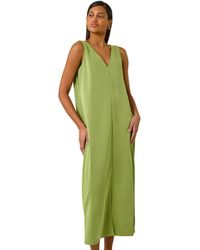 Roman - Soft Pique Stretch Midi Dress - Lyst