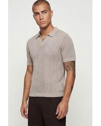 BoohooMAN - Boxy Fit Cotton Blend Knitted Polo - Lyst