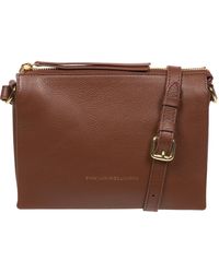 Pure Luxuries - 'Niki' Dark Nappa Leather Cross Body Bag - Lyst