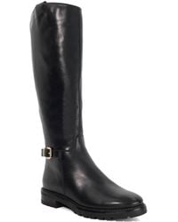 Dune - Tabbey Leather Buckle Knee High Boots - Lyst