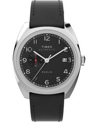 Timex - Marlin Sub-Dial Automatic Watch Tw2V62100 Leather (Archived) - Lyst