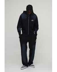 BoohooMAN - Oversized Boxy Western Washed Applique Stud Detail Hooded Tracksuit - Lyst