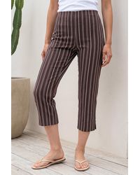 Roman - Petite Stripe Cropped Trouser - Lyst